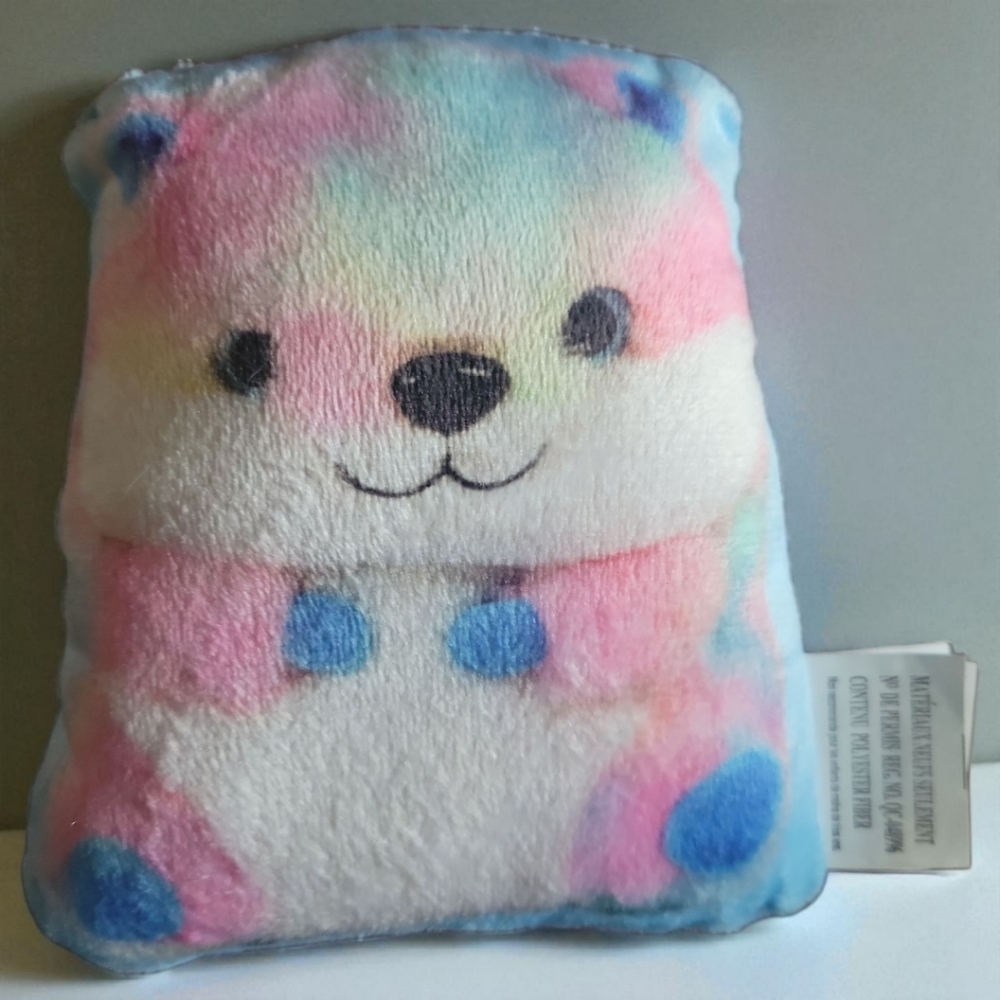 Belly Buddy Plush Multicolor Pink Blue 5.25" Plush Toy Hamster Mini Pillow